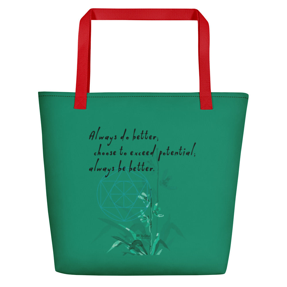 Always Better Haiku With Lilies on Beach Bag