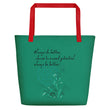 Always Better Haiku With Lilies on Beach Bag