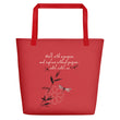 Walk With A Purpose Haiku With Dragonfly on Beach Bag