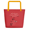 Walk With A Purpose Haiku With Dragonfly on Beach Bag