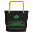 Binary Instructions To Keep Moving The World Forward With Venusian Earth In Green on Beach Bag