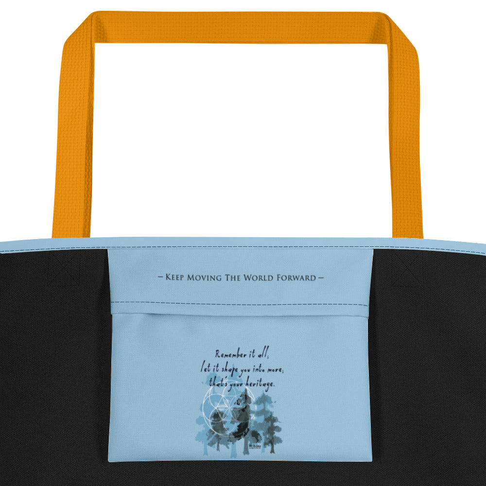 Remember Your Heritage Haiku With Trees on Beach Bag