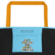 Baby Animals Keep Moving The World Forward In Blue on Beach Bag