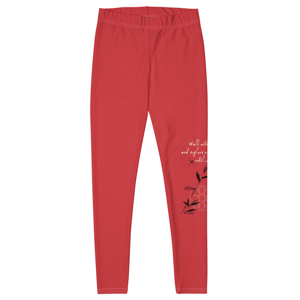 Walk With A Purpose Haiku With Dragonfly on Women's Leggings