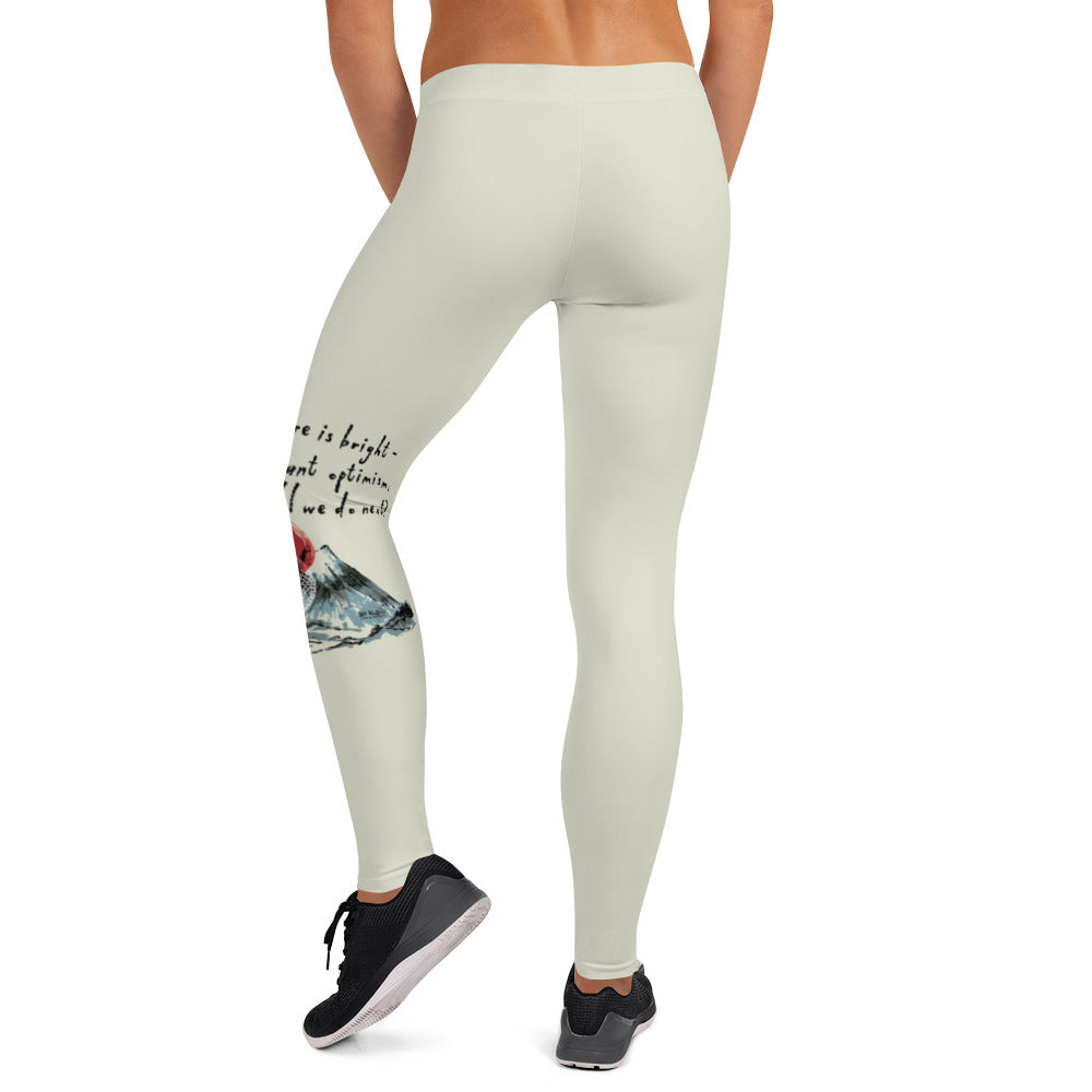 Future Is Bright Haiku With Mountain Sun on Women's Leggings