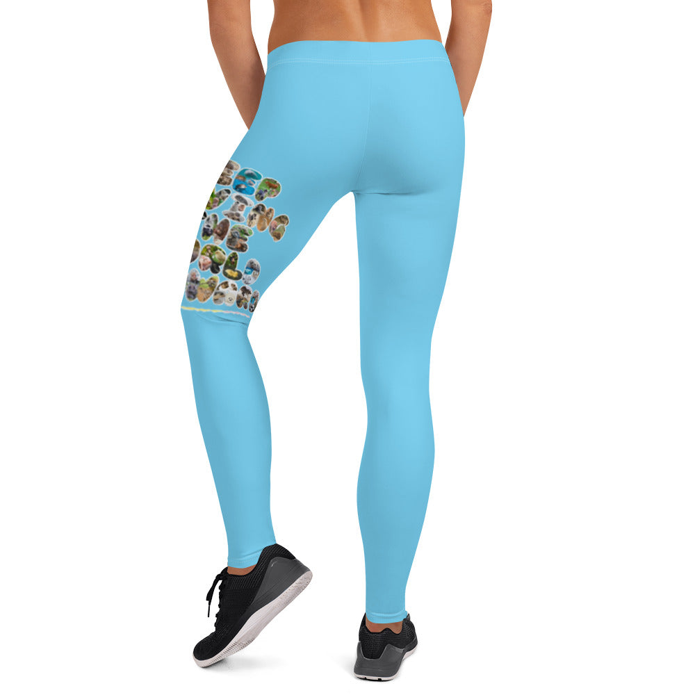 Baby Animals Keep Moving The World Forward In Blue on Women's Leggings