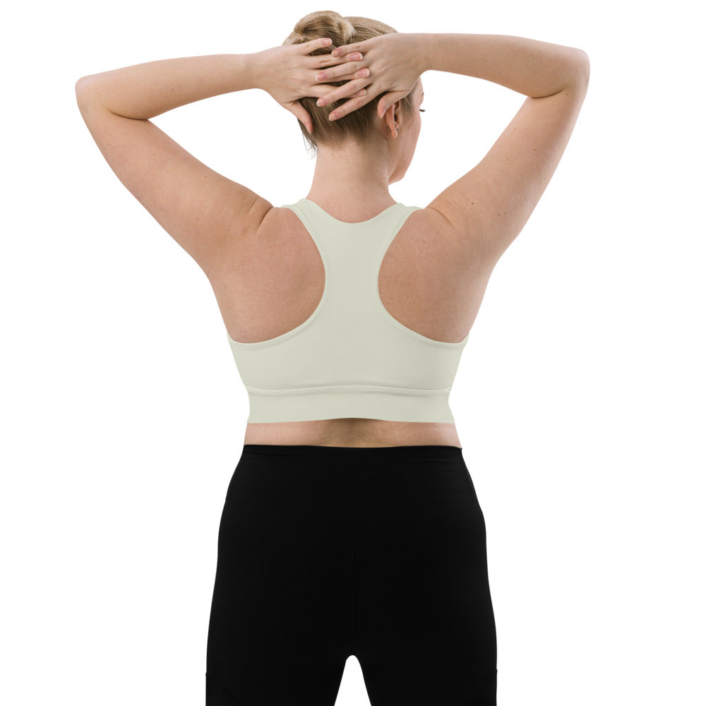 Future Is Bright Haiku With Mountain Sun on Longline Sports Bra