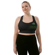 Binary Instructions To Keep Moving The World Forward With Venusian Earth In Green on Longline Sports Bra