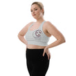 Courage To Begin Haiku With Fish on Longline Sports Bra