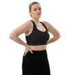 Binary Instructions To Keep Moving The World Forward With Venusian Earth In Green on Longline Sports Bra