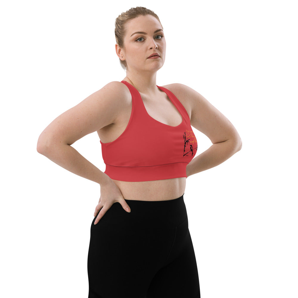 Life Is An Encore Haiku With Wren on Longline Sports Bra