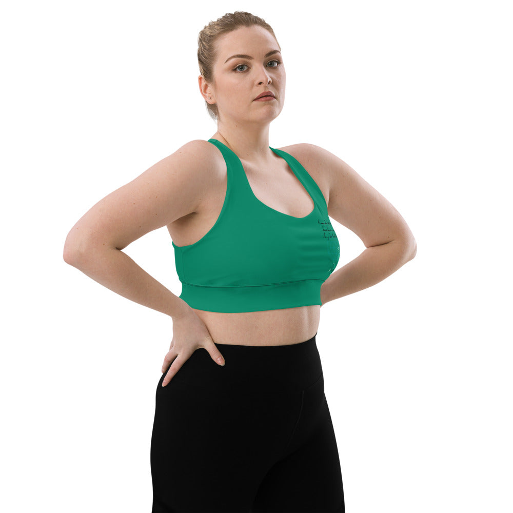 Always Better Haiku With Lilies on Longline Sports Bra