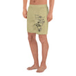 Matsuo Basho Haiku With Bonsai on Men's Athletic Long Shorts