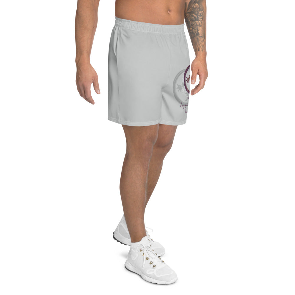 Courage To Begin Haiku With Fish on Men's Athletic Long Shorts