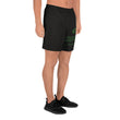 Binary Instructions To Keep Moving The World Forward With Vitruvian Earth In Green on Men's Athletic Long Shorts