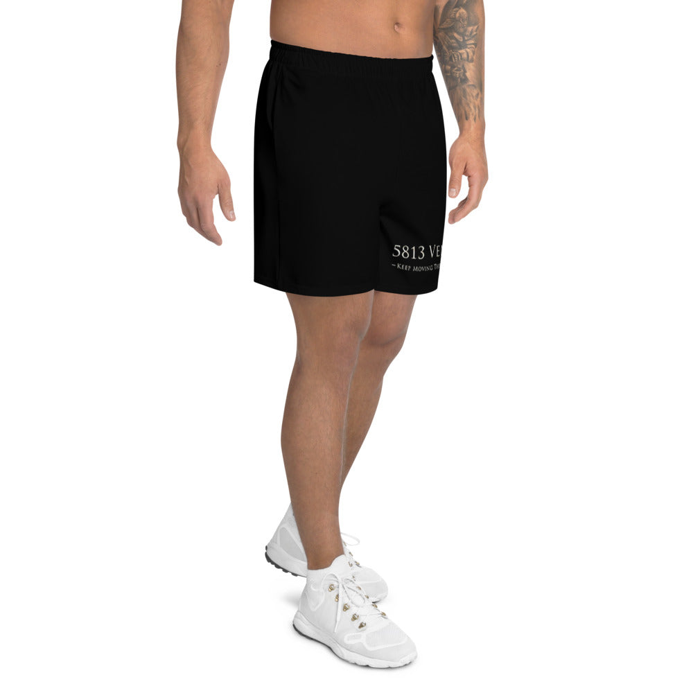 5813 Ventures Logo In Pearl on Men's Athletic Long Shorts