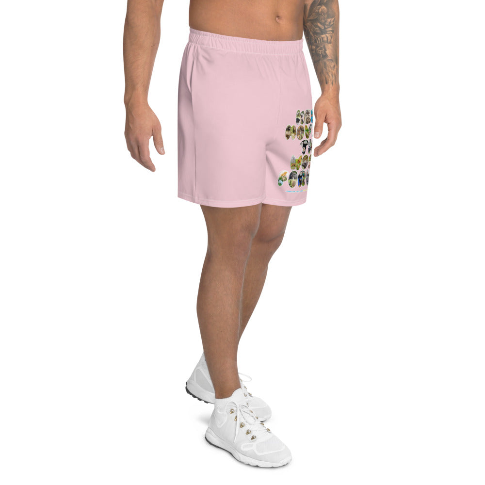 Baby Animals Keep Moving The World Forward In Pink on Men's Athletic Long Shorts