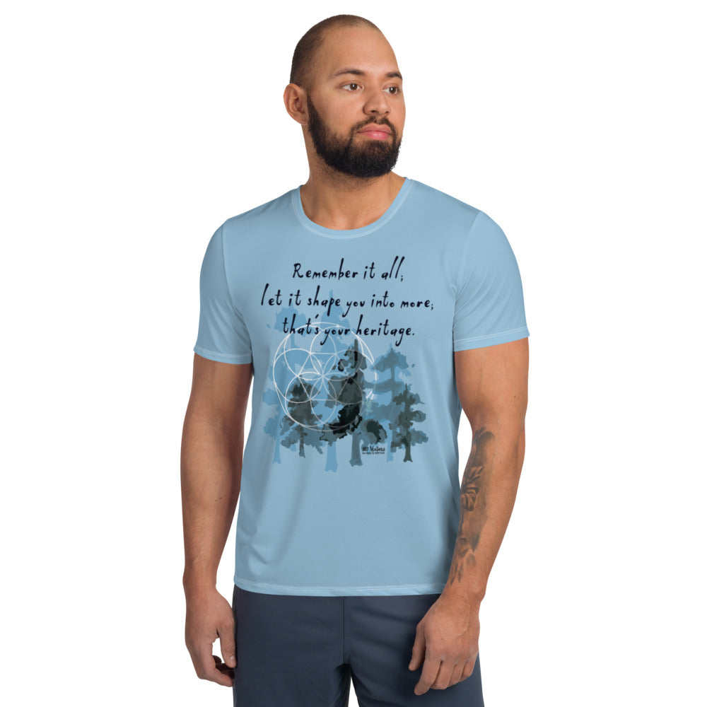 Remember Your Heritage Haiku With Trees on Men's Original Athletic T-Shirt