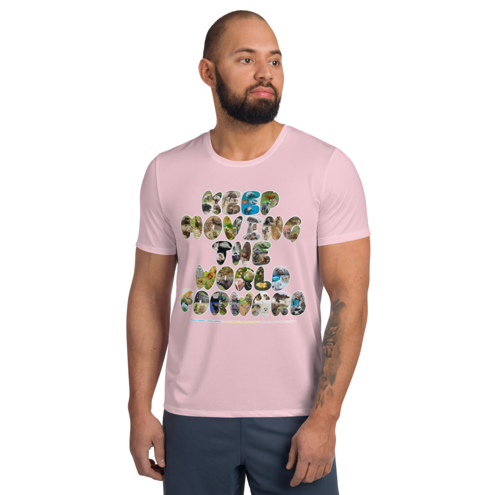 Baby Animals Keep Moving The World Forward In Pink on Men's Original Athletic T-Shirt