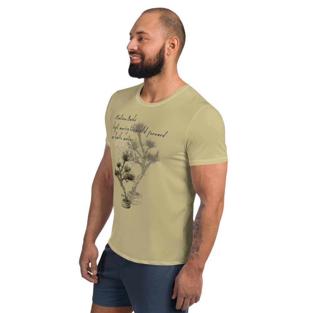 Matsuo Basho Haiku With Bonsai on Men's Original Athletic T-Shirt