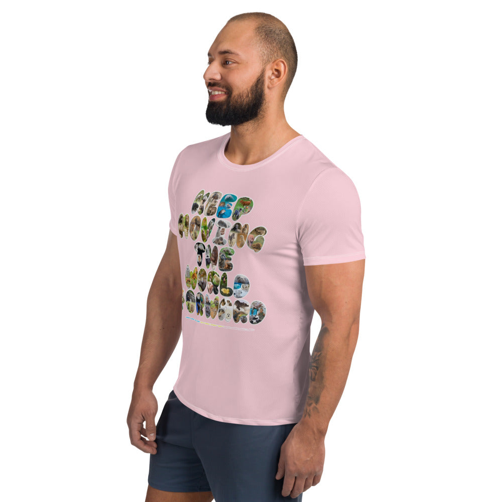 Baby Animals Keep Moving The World Forward In Pink on Men's Original Athletic T-Shirt