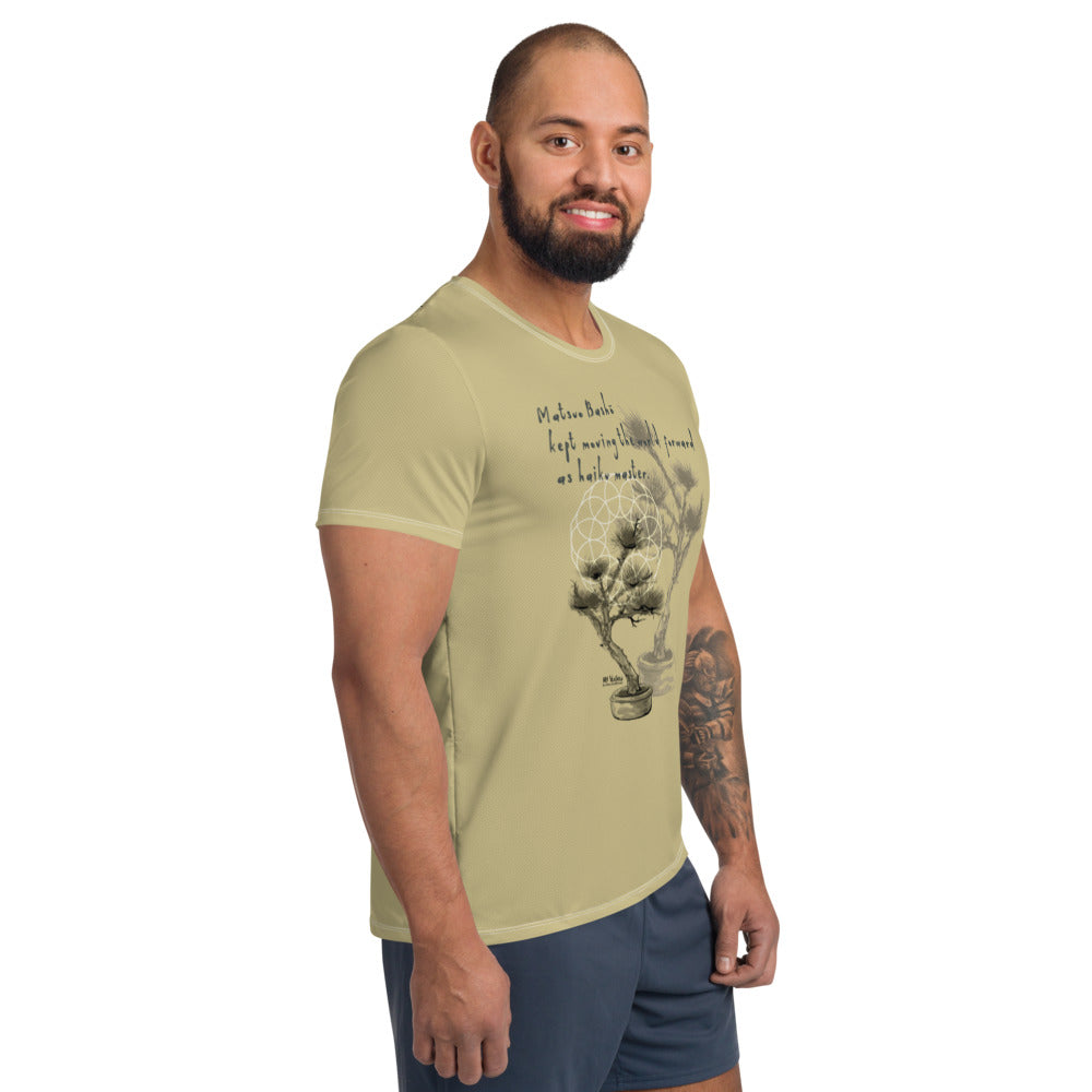 Matsuo Basho Haiku With Bonsai on Men's Original Athletic T-Shirt