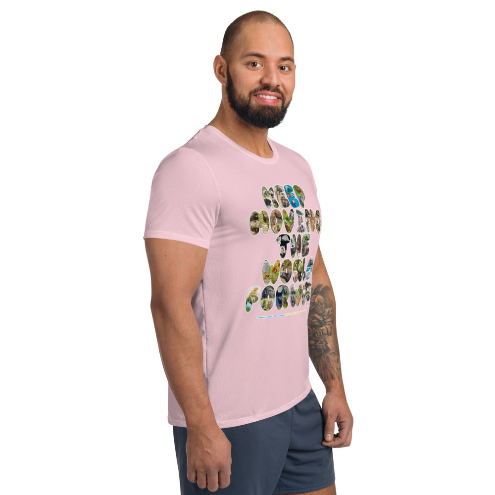 Baby Animals Keep Moving The World Forward In Pink on Men's Original Athletic T-Shirt