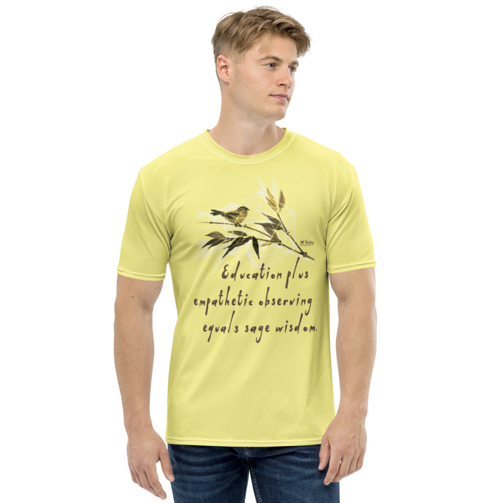 Sage Wisdom Haiku With Sparrow on Men's Original T-Shirt