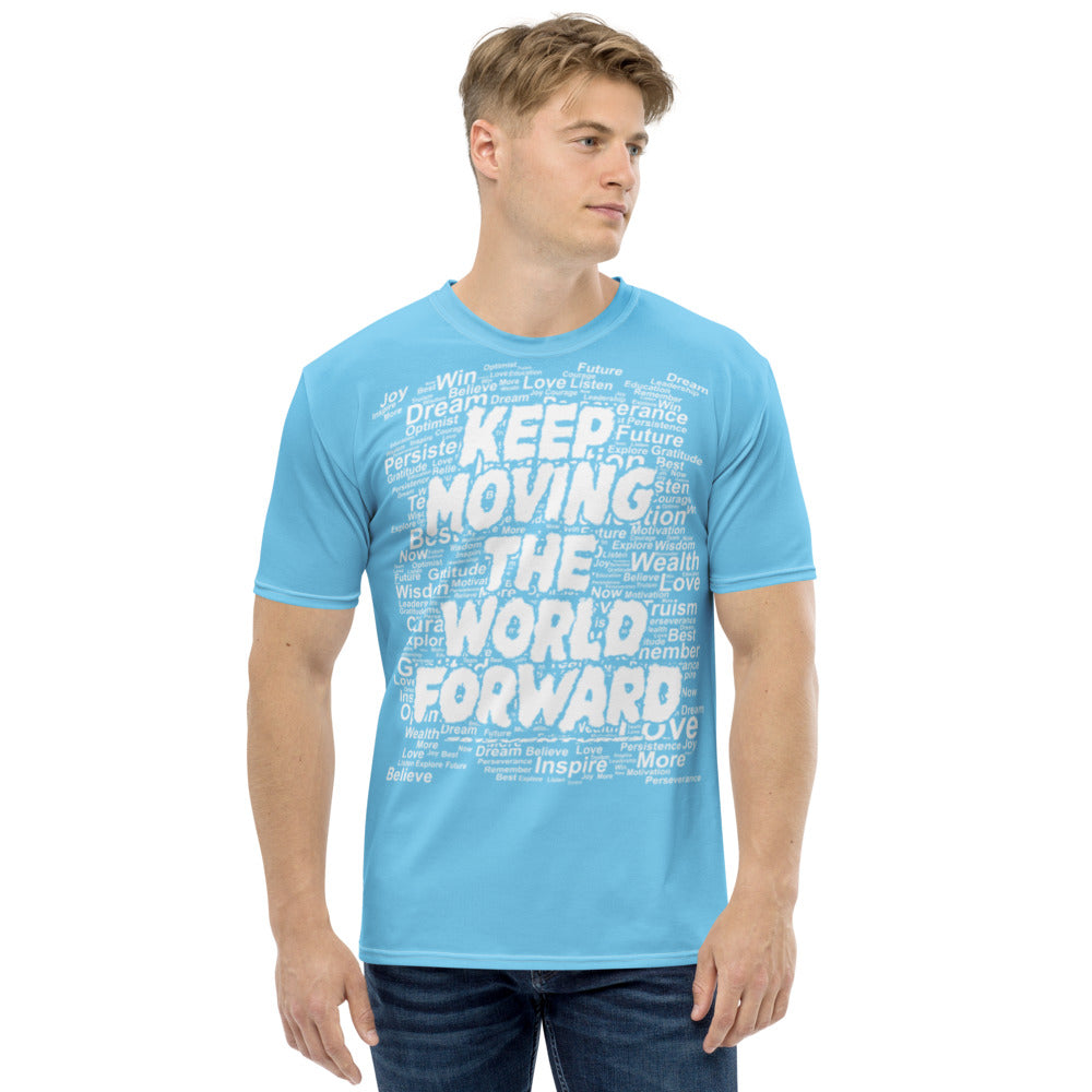 Word Clouds To Keep Moving The World Forward on Men's Original T-Shirt