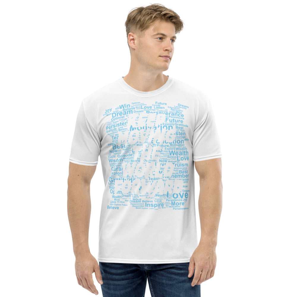 Word Clouds To Keep Moving The World Forward Through Blue Word Sky on Men's Original T-Shirt