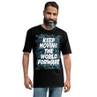 Word Clouds To Keep Moving The World Forward Through Black And Blue on Men's Original T-Shirt