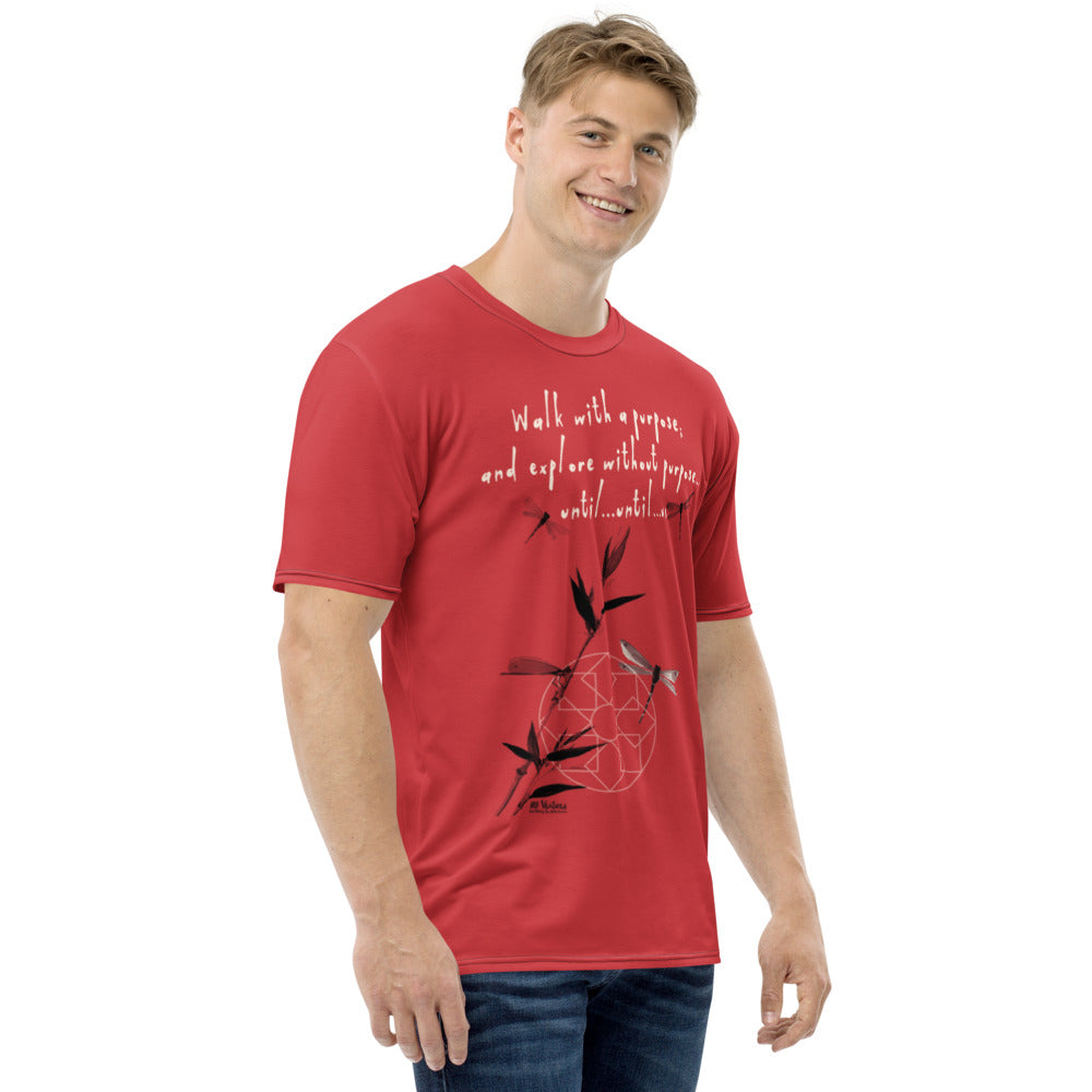 Walk With A Purpose Haiku With Dragonfly on Men's Original T-Shirt