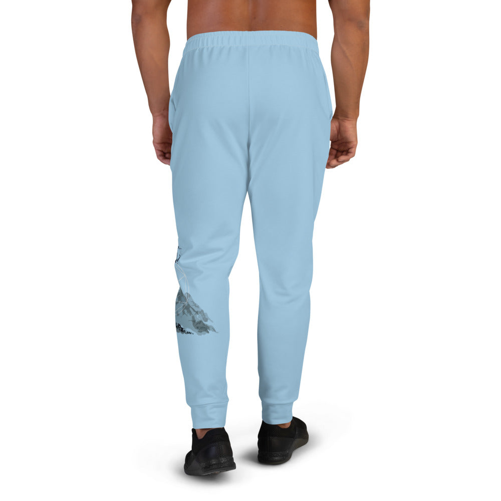 Dream Bigger Haiku With Mountains on Men's Joggers