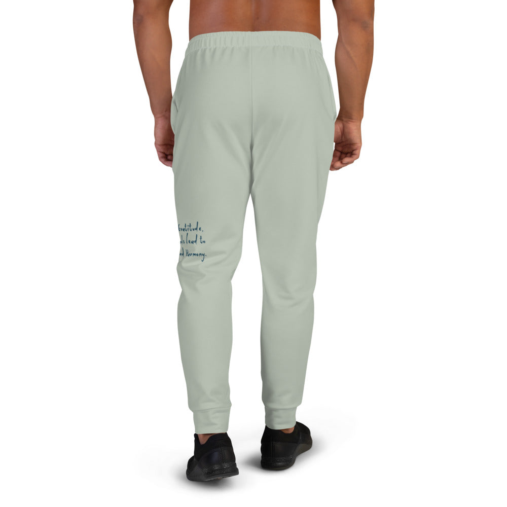 Love Gratitude Peace Harmony Haiku With Bamboo on Men's Joggers