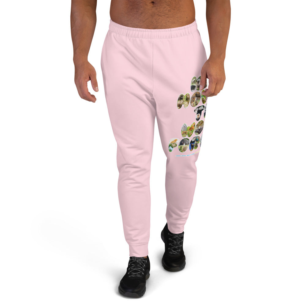 Baby Animals Keep Moving The World Forward In Pink on Men's Joggers