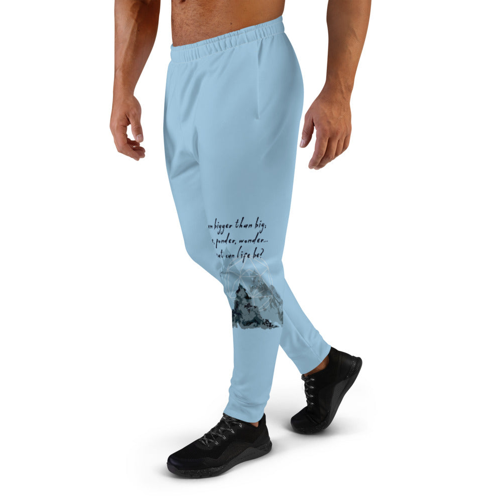 Dream Bigger Haiku With Mountains on Men's Joggers