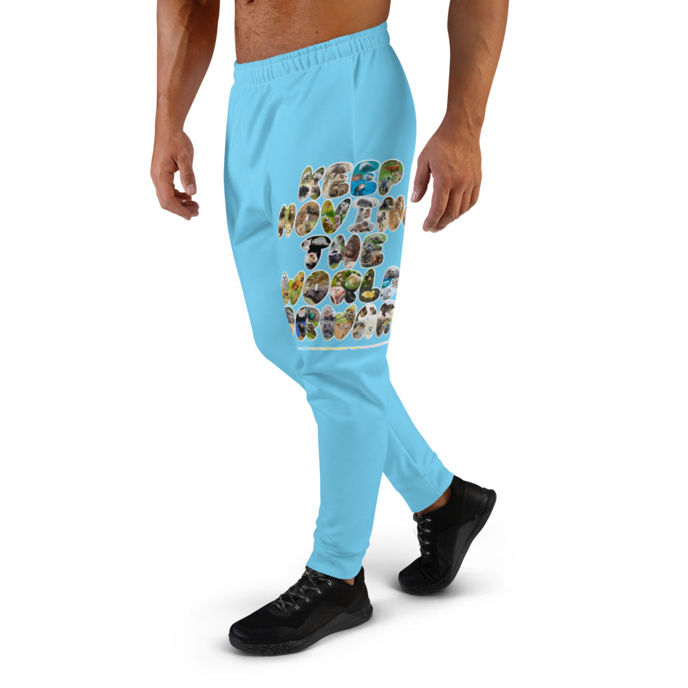 Baby Animals Keep Moving The World Forward In Blue on Men's Joggers