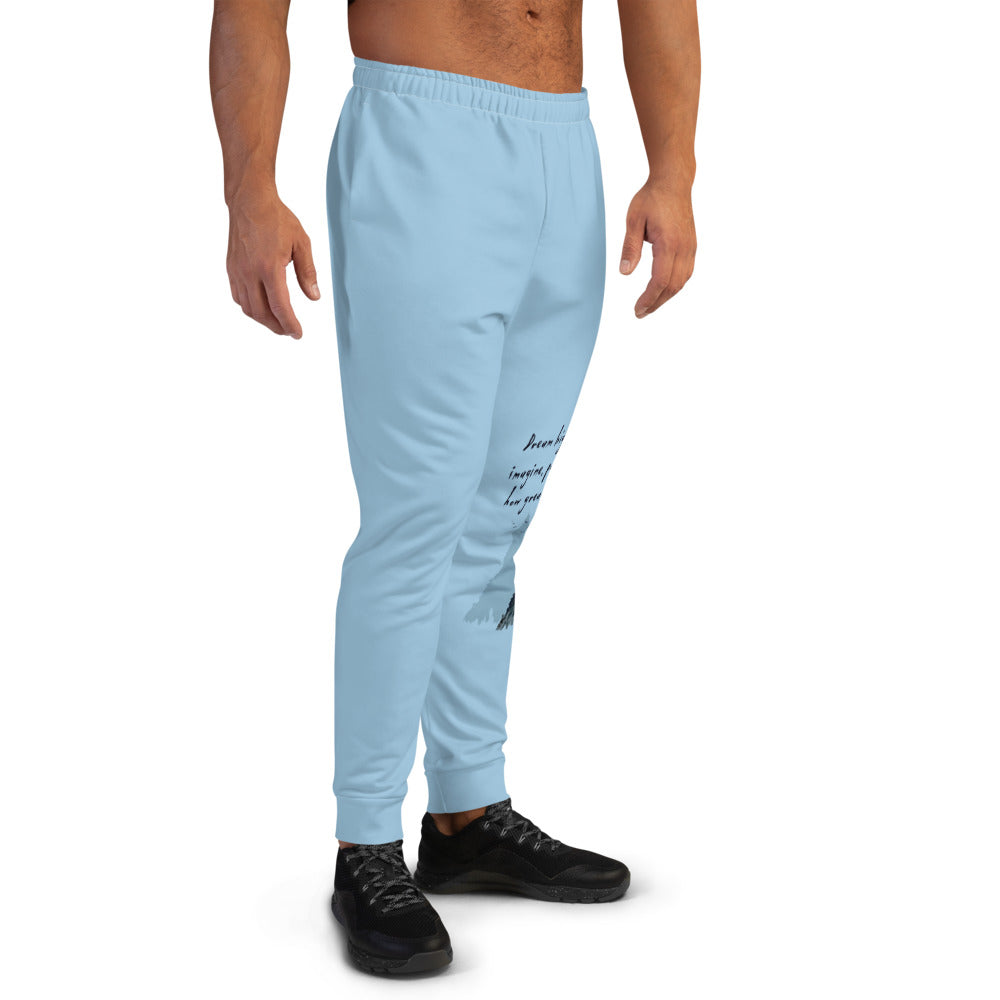 Dream Bigger Haiku With Mountains on Men's Joggers