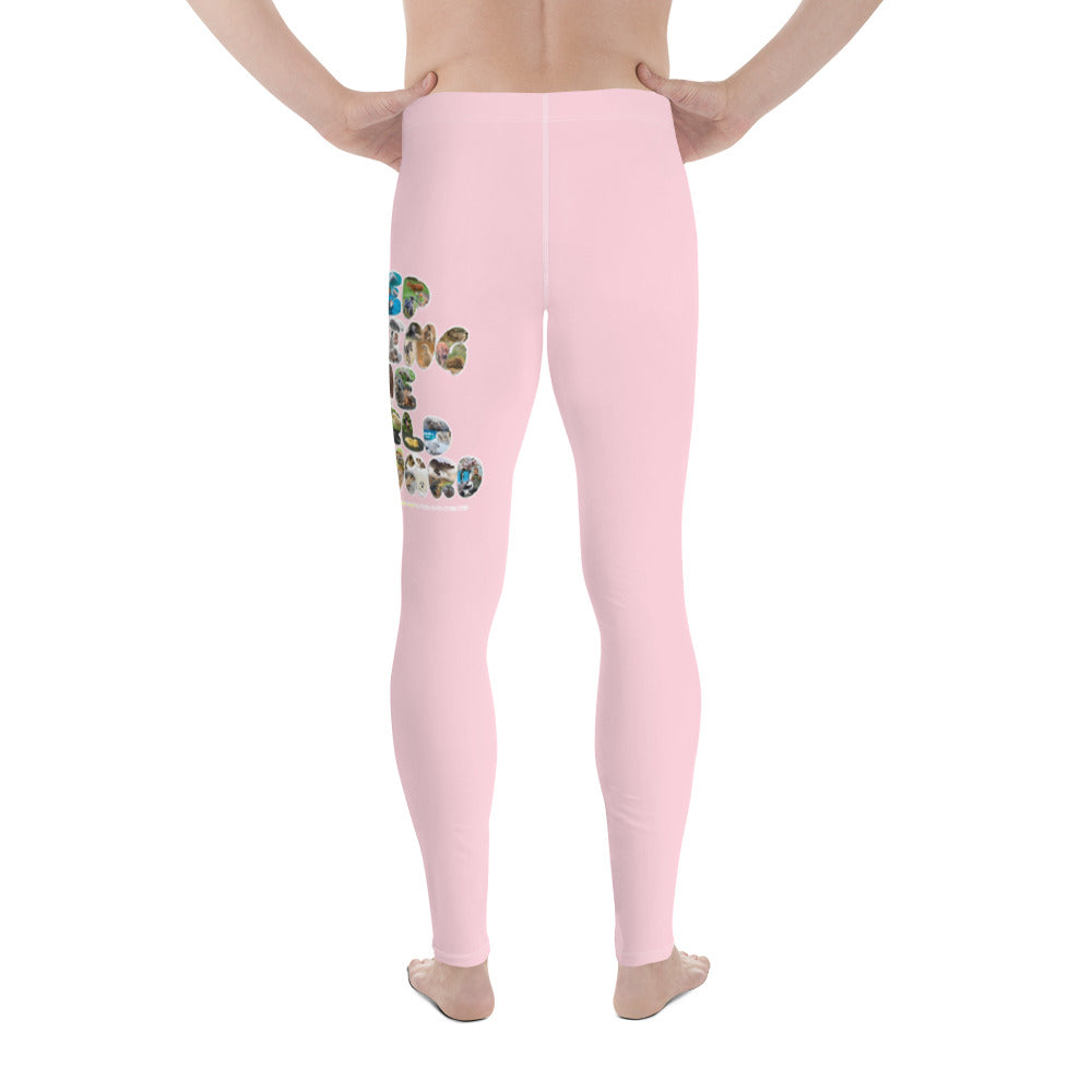 Baby Animals Keep Moving The World Forward In Pink on Men's Leggings