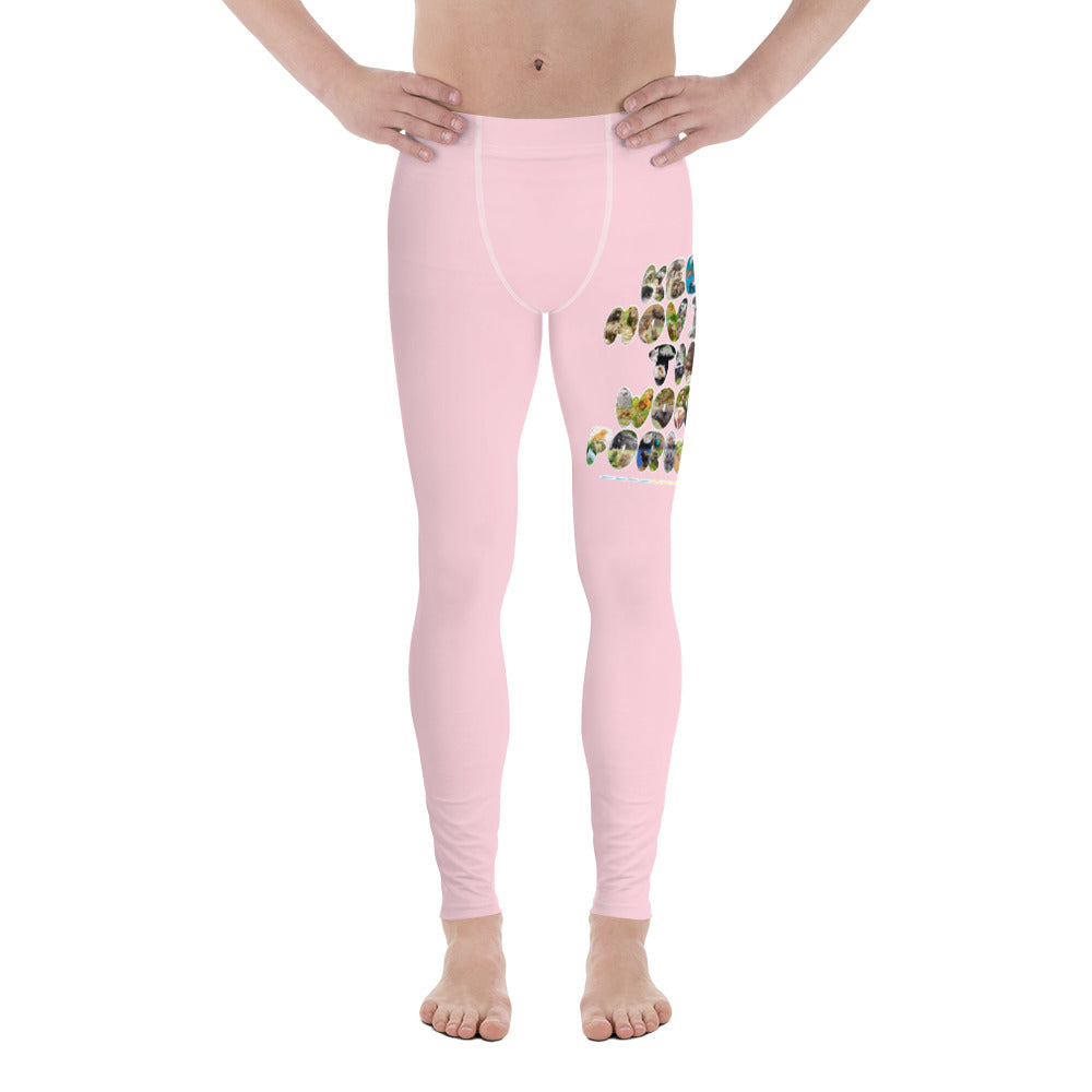 Baby Animals Keep Moving The World Forward In Pink on Men's Leggings