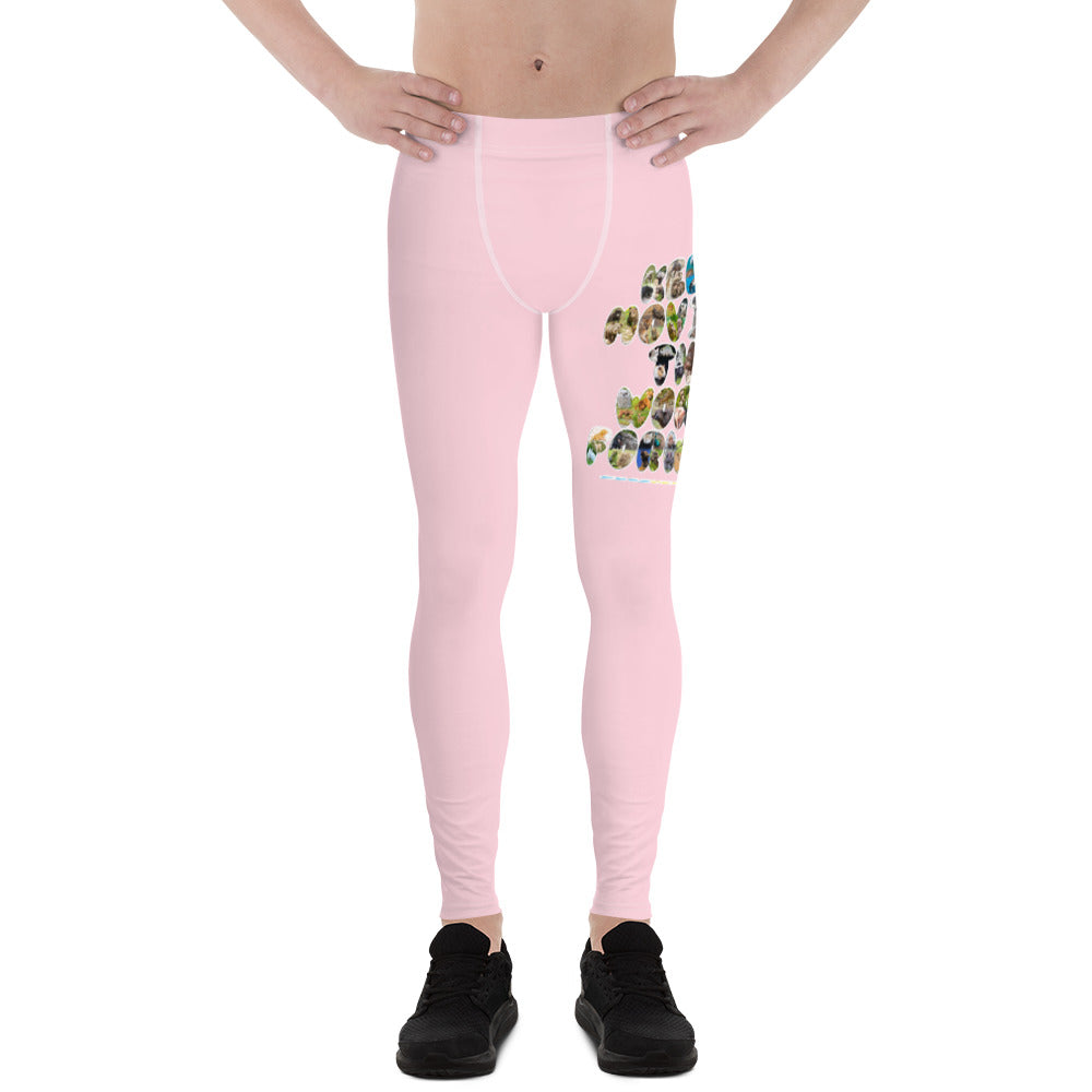 Baby Animals Keep Moving The World Forward In Pink on Men's Leggings