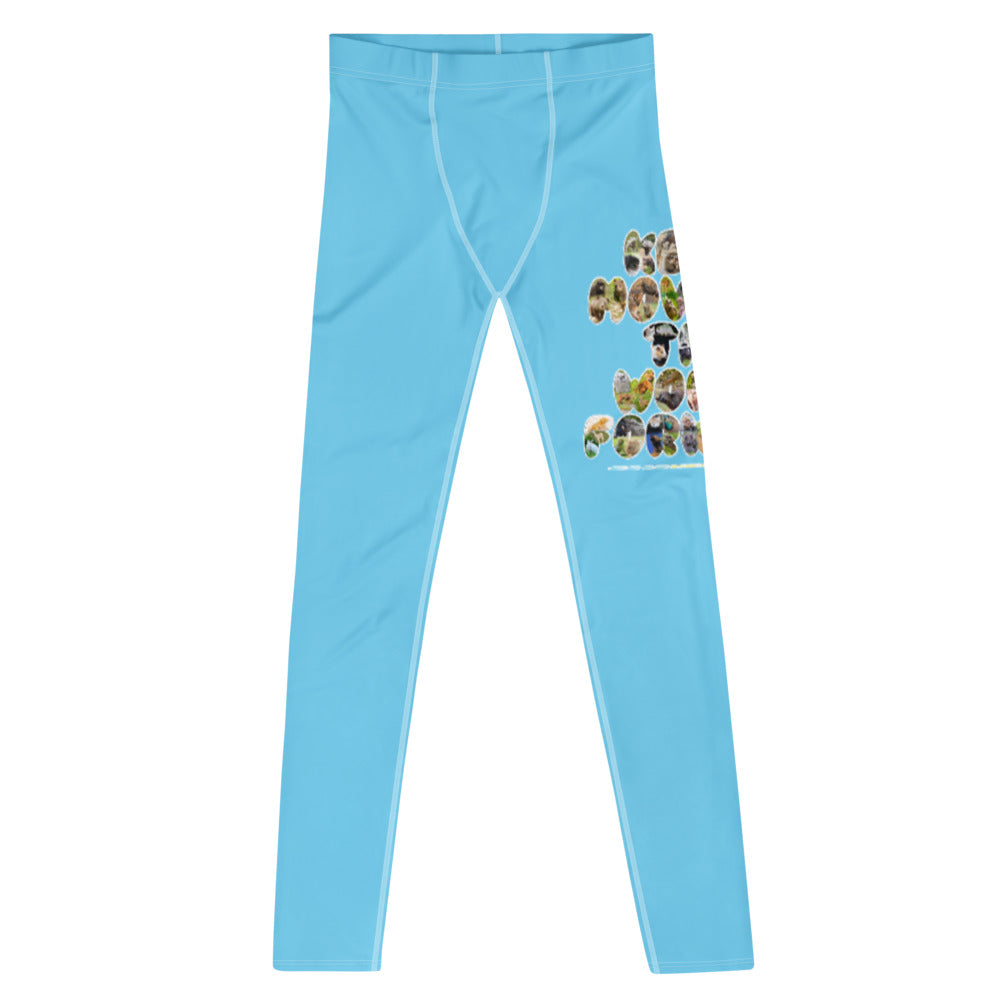 Baby Animals Keep Moving The World Forward In Blue on Men's Leggings