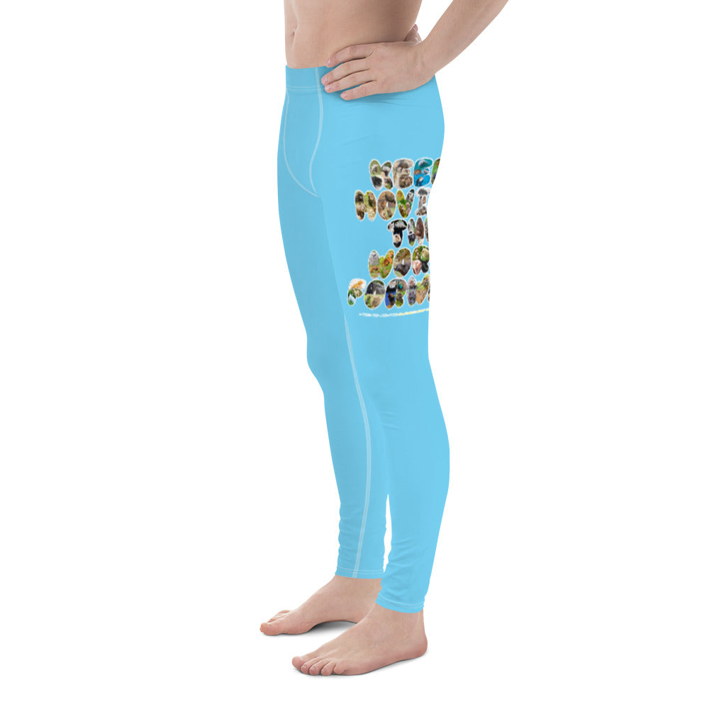 Baby Animals Keep Moving The World Forward In Blue on Men's Leggings