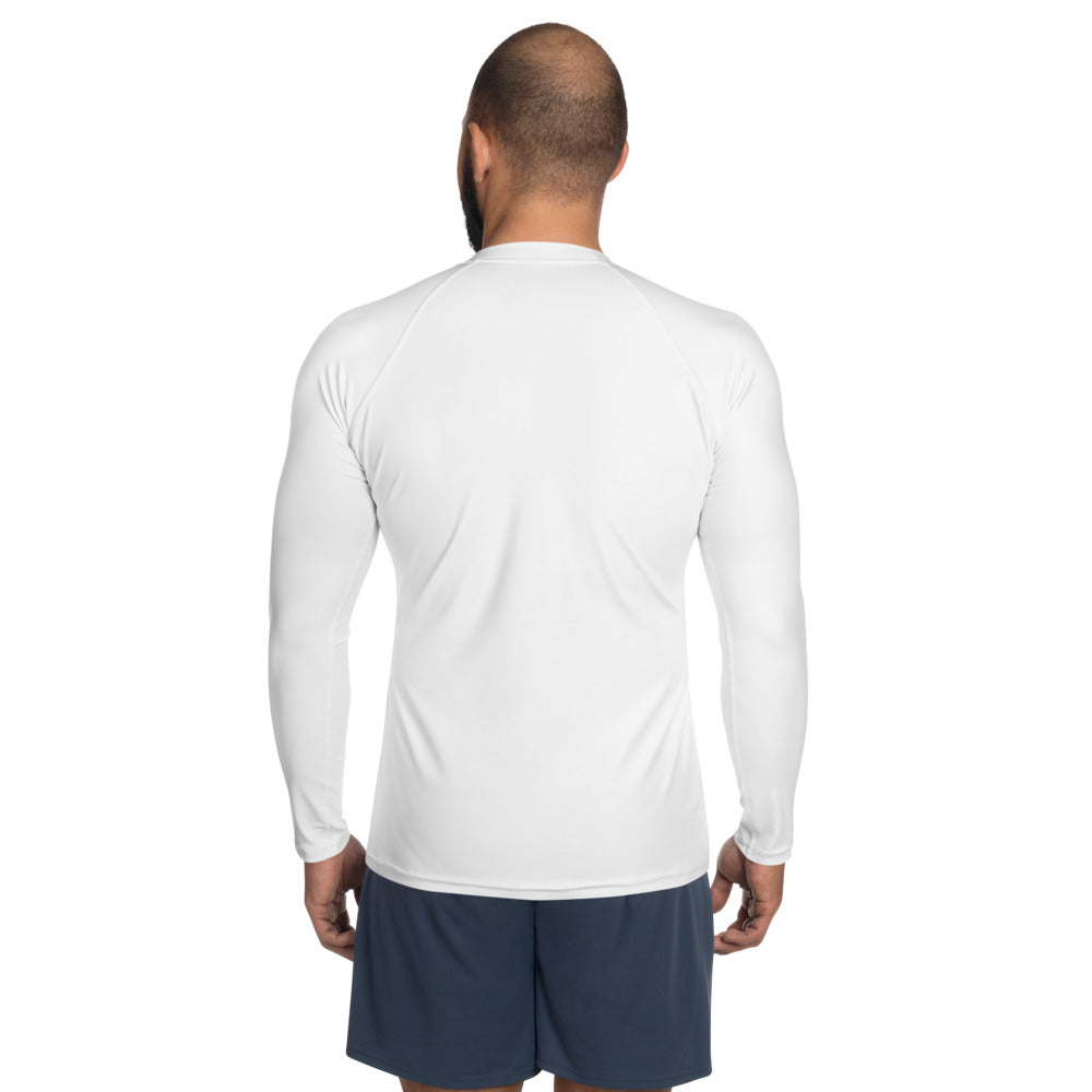 Word Clouds To Keep Moving The World Forward Through Blue Word Sky on Men's Rash Guard