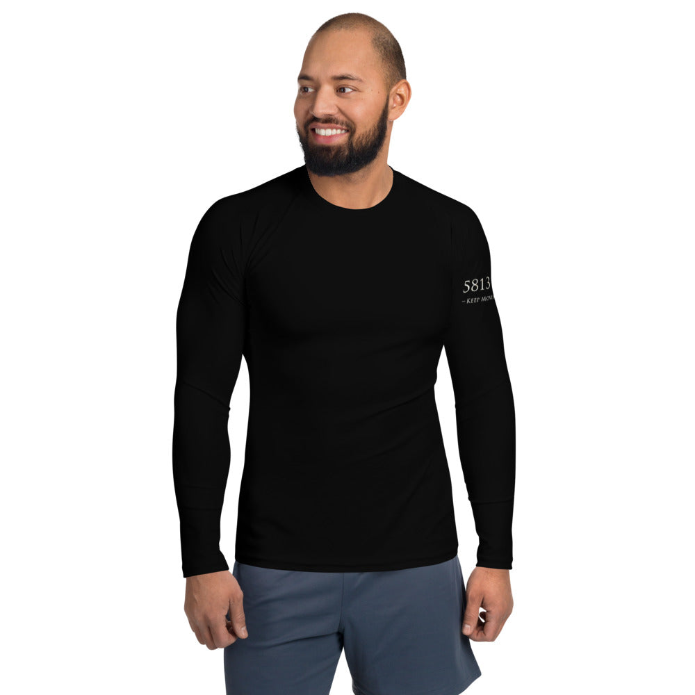 5813 Ventures Logo In Pearl on Men's Rash Guard