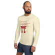 Descendants Need Ancestors Haiku With Pagoda on Men's Rash Guard