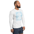 Word Clouds To Keep Moving The World Forward Through Blue Word Sky on Men's Rash Guard