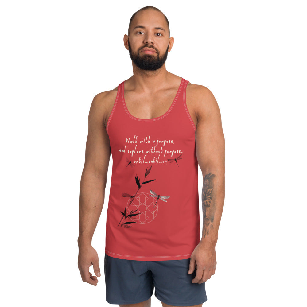 Walk With A Purpose Haiku With Dragonfly on Men's Original Tank Top