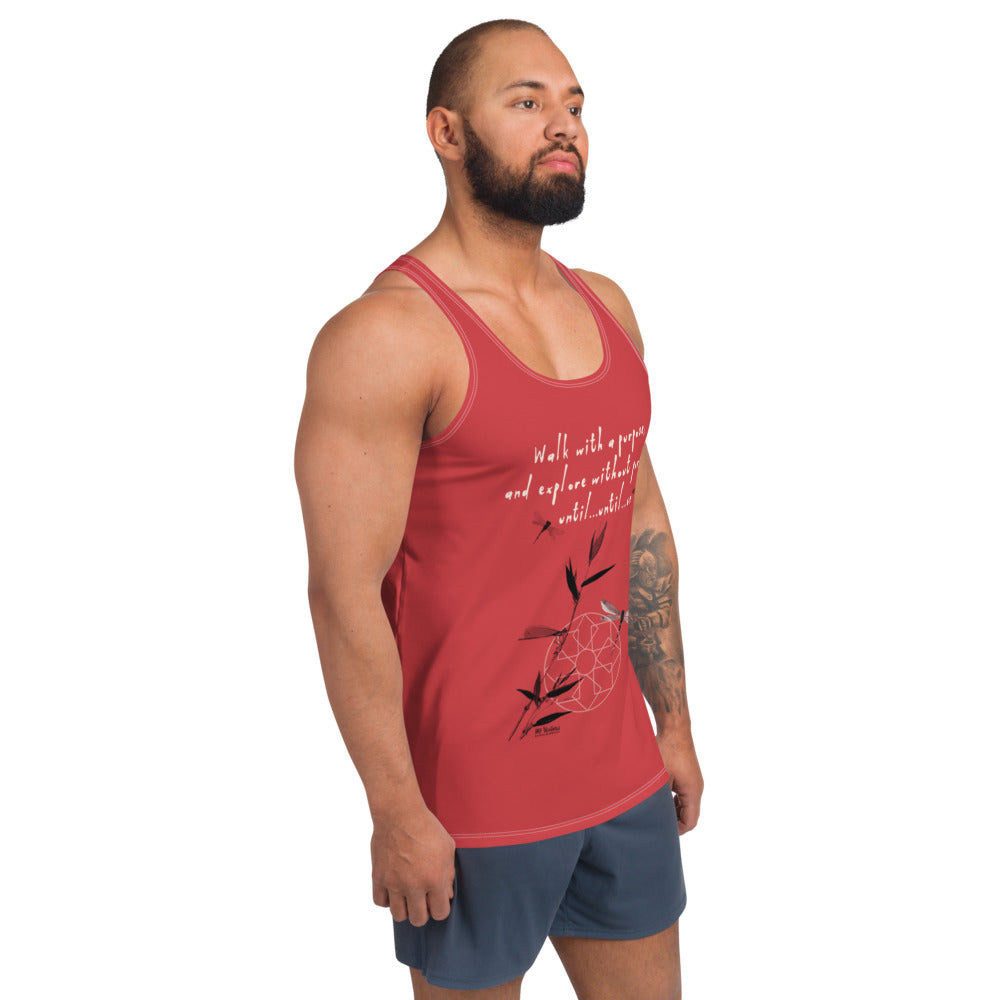 Walk With A Purpose Haiku With Dragonfly on Men's Original Tank Top