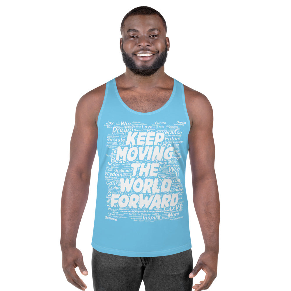 Word Clouds To Keep Moving The World Forward on Men's Original Tank Top